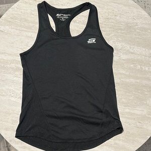 Skechers Black Fitted Sleeveless Tank Top